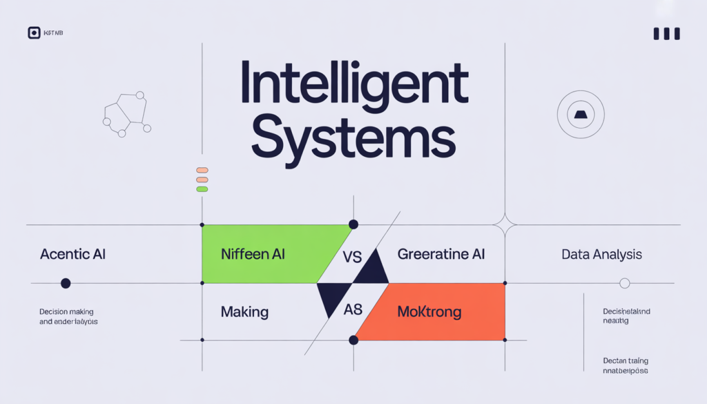 Agentic AI vs Generative AI comparison diagram